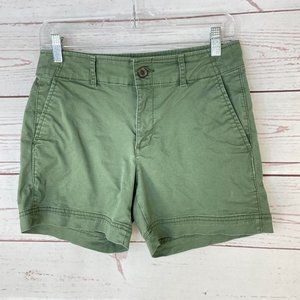 Gap Women's Army Green 5" Khaki Chino Style Casual Summer Shorts Size 0